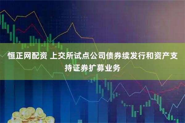 恒正网配资 上交所试点公司债券续发行和资产支持证券扩募业务