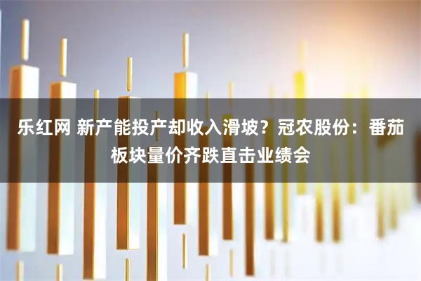 乐红网 新产能投产却收入滑坡？冠农股份：番茄板块量价齐跌直击业绩会